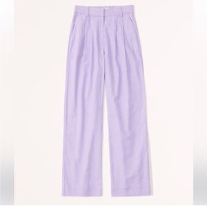 Abercrombie linen blend wide leg trouser pant ( Sloane Style )